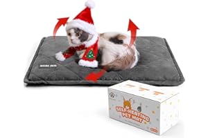 Mora Pets Tappeto riscaldante gatto Coperta autoriscaldante per gatti e cani Tappetino riscaldante Senza elettricità e batterie Coperta termica Rimovibile e Lavabile 60 x 46 cm