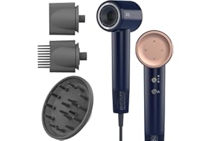 AINA Sèche-cheveux avec peigne à brosse avec diffuseur pour femme - Sèche-cheveux BLDC - Moteur sans balais 110 000 tr/min, poids léger, voyage ionique, 3 magnétiques