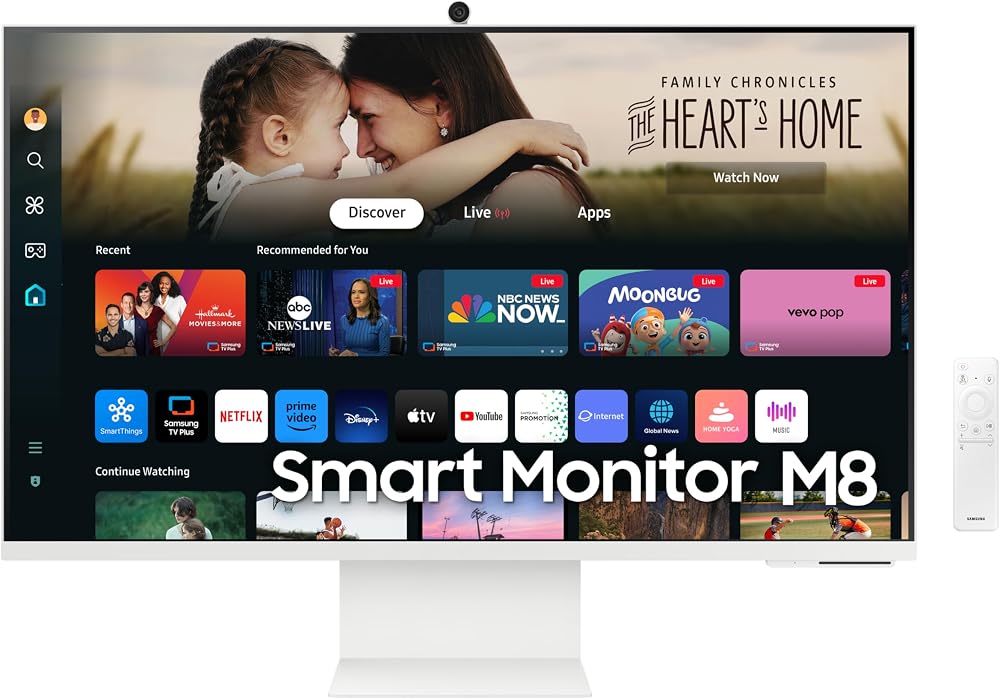 Samsung M8 LS32DM801UUXUF, 32" inç, UHD, 3840 x 2160, 4K, 4ms 60Hz, HDR10, Akıllı Monitör