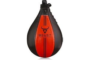 BEAST FIGHTING GEARS Speed Bag Boxing Ball Hanging Swivel, Genuine Leather Dodge Striking Mount Kit wall mounted, MMA Muay Thai Punching Fitness Workout Kicking Martial Arts Trainning