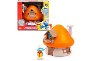 GIOCHI PREZIOSI Les Schtroumpfs, Maison Magique avec 1 Figurine 5,5 cm, Accessoires Inclus, Modèle Schtroumpf Farceur, pour Les Enfants dès 3 Ans, PUF202