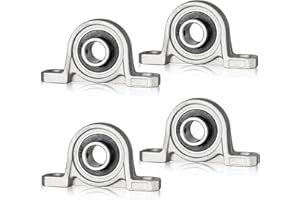 KCNOFNC 4 unidades de rodamientos de 12 mm de diámetro interior, soporte de rodamiento con rodamiento de bolas, cojinete de carcasa, carcasa de rodamiento