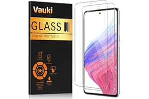Vauki Zestaw 2 szklanek hartowanych do Samsung Galaxy A53 5G/A52/A52S 5G, szkło ochronne na ekran, folia ochronna HD przezroczysta twardość 9H ultra odporna na zarysowania z 99% przezroczystością bez