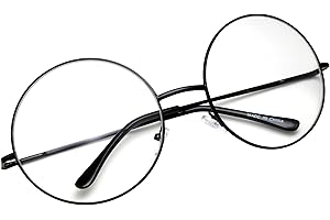 grinderPUNCH Non-Prescription Round Circle Frame Clear Lens Glasses