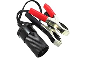 UPALDHOU Przedłużacz Zacisku Akumulatora, Gniazdo Zapalniczki do Zacisków Akumulatora Zacisk Zacisku Akumulatora 12 V na Gnieździe Zapalniczki Żeński Adapter Przedłużacz
