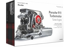 FRANZIS 67250 - Porsche 911 Turbomotor, originalgetreuer Motorbausatz im Maßstab 1:3, inkl. Soundmodul, Anleitung und 90-seitigem Begleitbuch: Bauen Sie Ihr eigenes 6-Zylinder-Motormodell
