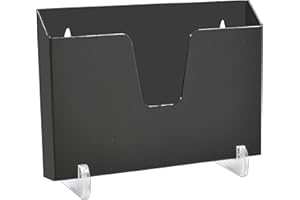 Acrimet Pocket File Holder Horizontal Design Brochure Display (for Wall Mount or Countertop Use) (Removable Supports Included) (Letter Size) (Black Color)