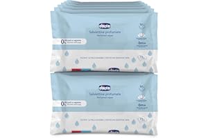 Chicco Multi-Purpose Cleansing Wipes for Newborns Alcohol Free Scented Sensitive Skin Multipack 864 Wipes 12 Packs of 72 Wipes
