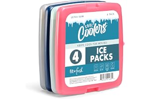 Fit & Fresh and Cool Coolers Slim Lunch Ice Pack 4 Pack 336HLJP