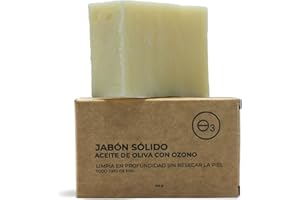 OZONO D´OR OZONO D'OR - Jabón de Manos y Cuerpo 100% Natural Ecológico con Ozono Exfoliante, Acti Acné, Antibacteriano y Antifúngico | Jabón Facial Artesanos para Piel Grasa, Sensible o Atópica | 100 g