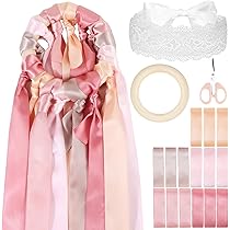Jeu De Ruban Mariage, 16PCS Ruban Satin Double Face, Bandeau