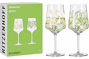 RITZENHOFF 6211001 Lot de 2 verres à apéritif 500 ml – Série rosée d'été – Style floral Multicolore – Fabriqué en Allemagne