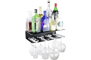 etterr Bar Cabinet Wall shelf for glasses and bottles. Manufactured in Spain. Black.