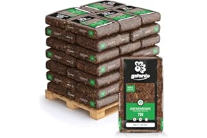 GALAMIO Kiefernrinde Kiefernmulch Rindenmulch Rinde Mulch Garten Dekor Pinus Sylvestris Natur Wald Kiefer Mix 5-60mm 70l x 36 Sack 2.520l / 1 Palette Paligo