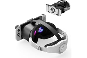 Aufgewertet VR Brille für Nintendo Switch/Switch OLED Modell, 3D Virtual Reality Headset Spiele Zubehör mit Anpassbaren HD-Gläsern und Elite Strap, Switch VR Labo Goggles Brille