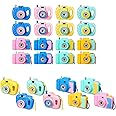 Azonee 16 Pcs Toy Camera Bulk Set with Images in Viewfinder, Mini Plastic Camera Toy Birthday Party Favors, Goodie Bag Fillers, Return Gifts for Boys and Girls (Colors Random)