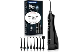 Hangsun Water Flosser for Teeth Cordless Oral Irrigator Dental Water Jet Electric Tooth Flosser with 8 Jet Tips 300ML Water Tank USB Rechargeable for Tavel and Home Use (Black)