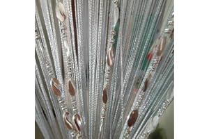 TANGPAN ZiDeTang Beaded Door Curtain Décor Sheer Tassel Closet Drapes Room Divider Curtain Color Grey
