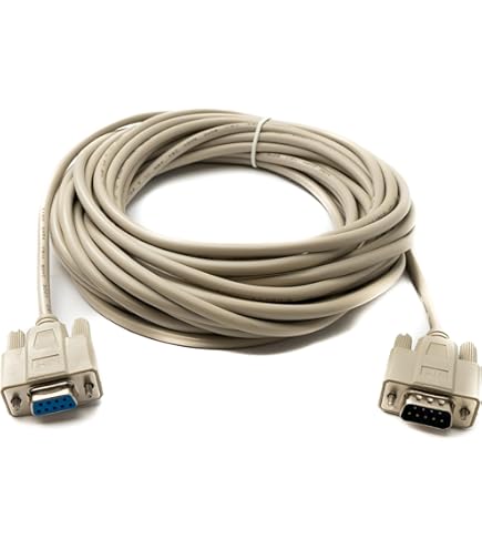 2,5 M DB9 DB25 Serie Données Transfer Null Modem Câble [2.5 Mètre