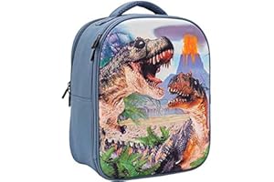 Animal Planet- Mochila 3D Set de Dinosaurios Dinosaur Bolsos Peluche, Color Gris (387723)