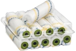 Colorus Heizkörperrollen 10 cm - 10er Set Nylon Farbwalzen - 6 mm Flor, spritzarm & lösemittelbeständig - Lackierrollen für Epoxid, Grundierung, 2K-Lacke