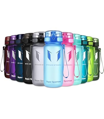 Aazon.co: TSAKBA Clear Water Bottle, 21 Oz Leak-Proof Plastic Water Bottles With Flip Top Lid