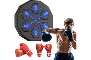 YJLTKL 2023 Nouveau Style 40*40cm Machine Boxe Avec Lumires Music Boxing Machine Électronique Intelligent À Fixation Murale, Cible De Boxe Bluetooth, Entraînement À La Vitesse Et À L'agilité ( Color : A-Boxi