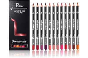 BETELIGIR Juego de lápices delineadores de labios mate - 12 colores surtidos Maquillaje de labios natural Lápices suaves Impermeables y delineadores de labios de terciopelo de larga duración (04)