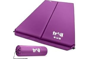 TRAIL OUTDOOR LEISURE Trail Materassino Autogonfiante Matrimoniale – Materassino Campeggio da 5 cm di Spessore