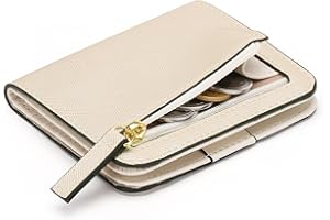 GAEKEAO Monederos para Mujer, Cartera para Mujer en Formato Corto con Bloqueo RFID, Monedero Minimalista con Bolsillo de Cremallera para Monedas