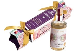 Tom Savano Artisan Cocktails | Lychee Martini Christmas Cocktail Cracker | English Elderflower Vodka and Dry Italian Vermouths | Festive Gift Box | Contains 1 x 100ml Mini Bottle