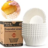 Balance Non-stick and Non-Slip, 200 White Paper Cupcake Molds, Base | Upgraded paper, balance non-stick and non-slip, greasep