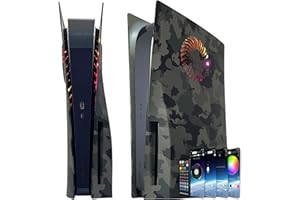 Façade avec Bande Lumineuse RGB et Filtre à poussière DOBEWINGDELOU 400+ Effets Anneau Lumineux LED pour Disc Edition DIY Kit de décoration Accessoires Camouflage