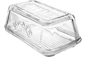 Kilner Glass Butter Dish 250g Capacity Durable BPA-Free Keeps Butter Fresh Longer Dishwasher Safe Sustainable Glass Storage Solution for Fridge and Tabletop Use