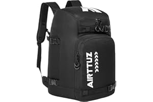 AIRTTUZ Ski Boot Bag - Ski and Snowboard Boots Backpack，Excellent for Travel with Waterproof Exterior & Bottom - for Men, Women and Youth.