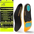 Hundred Fusion Support Comfort Insoles | Fusion Gel Mesh | Rigid Arch Support |Shock Absorption Silicon Cushioning | Personalized Comfort for Any Shoe | Unisex | 1 Pair (9.5 UK/ 10 UK)
