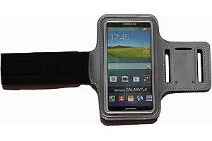 DEALBUDE24 Fitness Sportarmband kompatibel für Huawei P30, P30 Lite, P30 Pro, P20, P20 Lite, P20 Pro Armband Handy Oberarm Halter für Fitness, Joggen, Laufen Hülle Tasche Blank Groß Grau