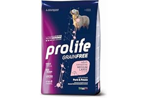 prolife - Grain Free Adult Sensitive Medium/Large al Maiale e Patate da 10 kg