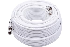 MAST DIGITAL YCABO3JA Smedz 10 m Twin Satellite Shotgun Coax Cable Extension Kit with Premium Fitted Compression F Connectors for Sky+, Sky Q, Sky HD, Freesat+ | White