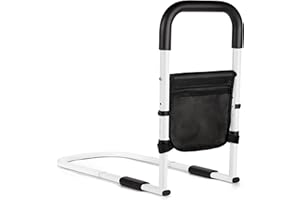 Yarmiene Aufstehhilfe Bett für Senioren, Mittelgroß Bett Aufstehhilfe mit Aufbewahrungsbeutel, Bettschiene Bettgitter für ältere Erwachsene Geeignet für ältere, Behinderte, Schwangere Frauen