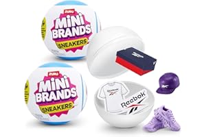 Mini Brands Sneakers 2 Pack by ZURU, Surprise Collectable Minis in Blind Packaging, Sneaker and Shoes-Themed Miniature Toys, Great Gifts for Girls and Kids