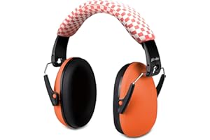 Alecto BV-71OE - Casque antibruit pour Enfants, Protection Contre Le Bruit, atténuation SNR de 29 DB, pour Les manifestations et Les Festivals, très Confortable à Porter, à partir de 18 Mois, Orange