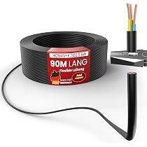 Câble Souple Domestique H05 VV-F Blanc - 3G0,75 Mm² - Couronne De 50 M - Lynelec