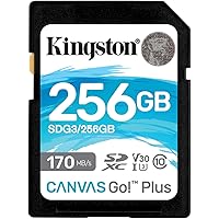 Kingston Canvas Go! Plus SD card 256GB SDXC 170R C10 UHS-I U3 V30