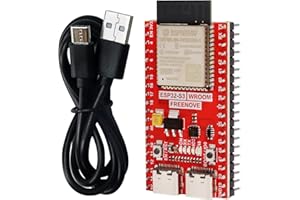 Freenove ESP32-S3 ESP32 S3 Board Lite (16 MB Flash), Dual-Core 32-bit 240 MHz Microcontroller, Onboard Wireless, Python C Code, Example Projects Tutorial
