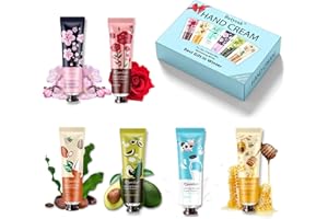 BUTYEAK Set de Crema de Manos, Set de Regalo de Crema de Manos, pequeño regalo para mujeres, regalos navidad originales, Acción de Gracias, 6 x 30g
