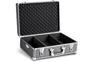 Mantona Valise photo Basic M noir/métallique (avec 2 séparateurs, sangle de transport amovible, verrouillable)