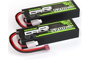 OVONIC 2S - Batería de litio (50 C, 5200 mAh, 7,4 V, con conector Deans Style para RC, coche, barco, camión, buggy, 2 unidades) Y
