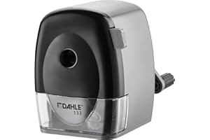 Le Taille Crayon Dahle 133 (à manivelle, pointe réglable, pour diamètres jusqu'à 11.5 mm) Gris Noir