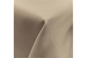 ‎JEMIDI JEMIDI Tischdecke 130 x 160 cm wasserabweisend - Gartentischdecke abwaschbar quadratisch - Outdoor Tischdecke - Tischtuch mit Fleckenschutz - beige